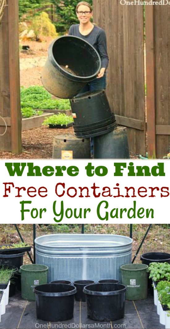 How To Find Free Containers For Your Garden One Hundred Dollars A Month