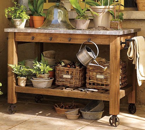 Potting Bench & Work Space Inspiration - One Hundred Dollars a Month