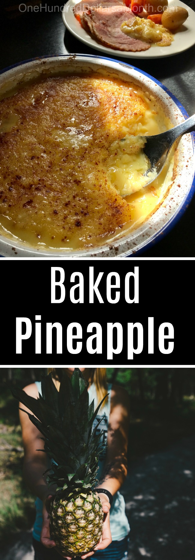 Baked Pineapple Custard Recipe - One Hundred Dollars a Month