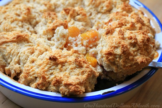 Peach Cobbler With Canned Peaches Recipe One Hundred Dollars A Month This peach cobbler features a rich milk batter swirled with brown butter and scented with cinnamon and mace. peach cobbler with canned peaches recipe