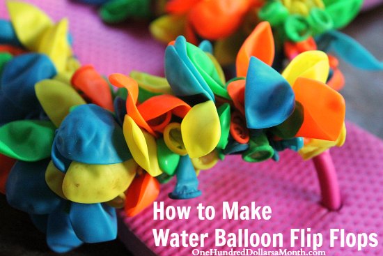 water balloon flip flops