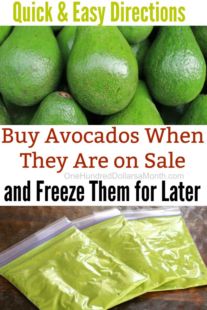 How to Freeze Avocados - One Hundred Dollars a Month