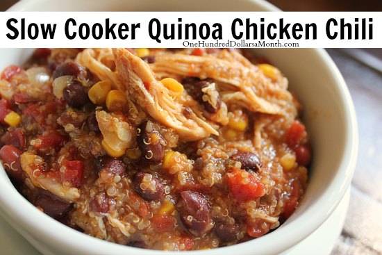 Slow Cooker Quinoa Chicken Chili