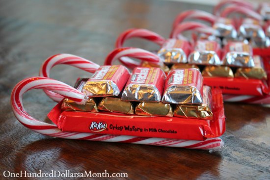 Easy Kids Christmas Candy Crafts – Candy Cane Sleigh - One Hundred ...