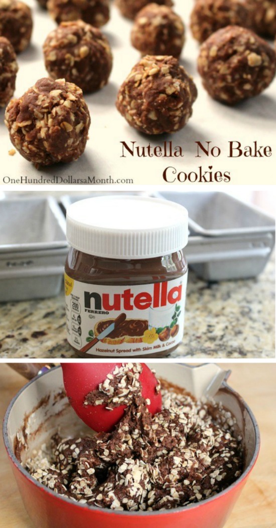 Nutella No Bake Cookies - One Hundred Dollars a Month