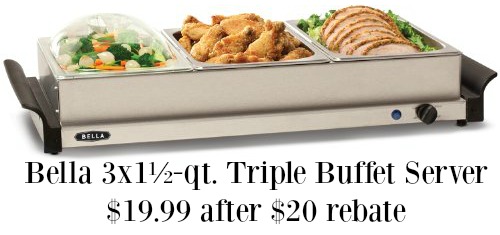 Bella Triple Buffet Server - One Hundred Dollars a Month