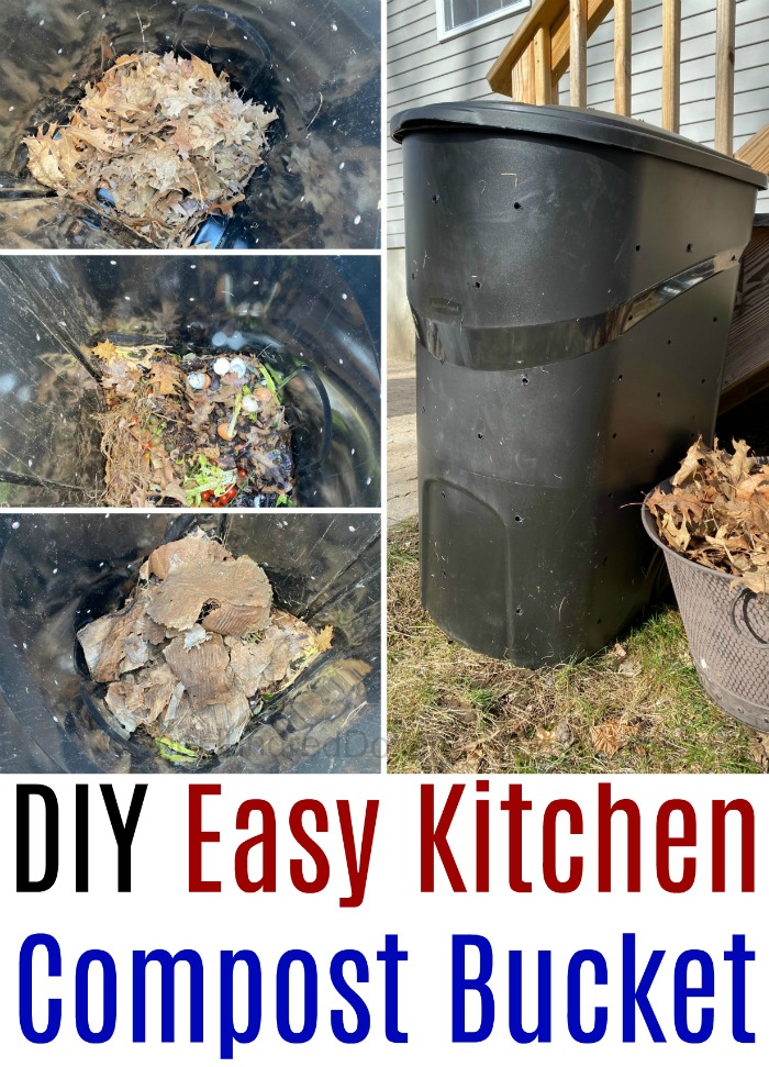 DIY Easy Kitchen Compost Bucket One Hundred Dollars A Month   DIY Easy Kitchen Compost Bucket  